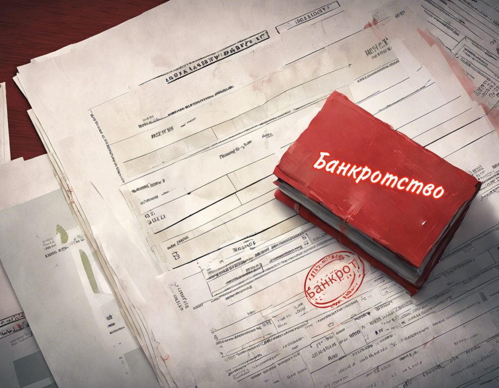 stopka_finansovyh_dokumentov_s_krasnoy_pechatyu_bankrotstvo_sverhu списать долги