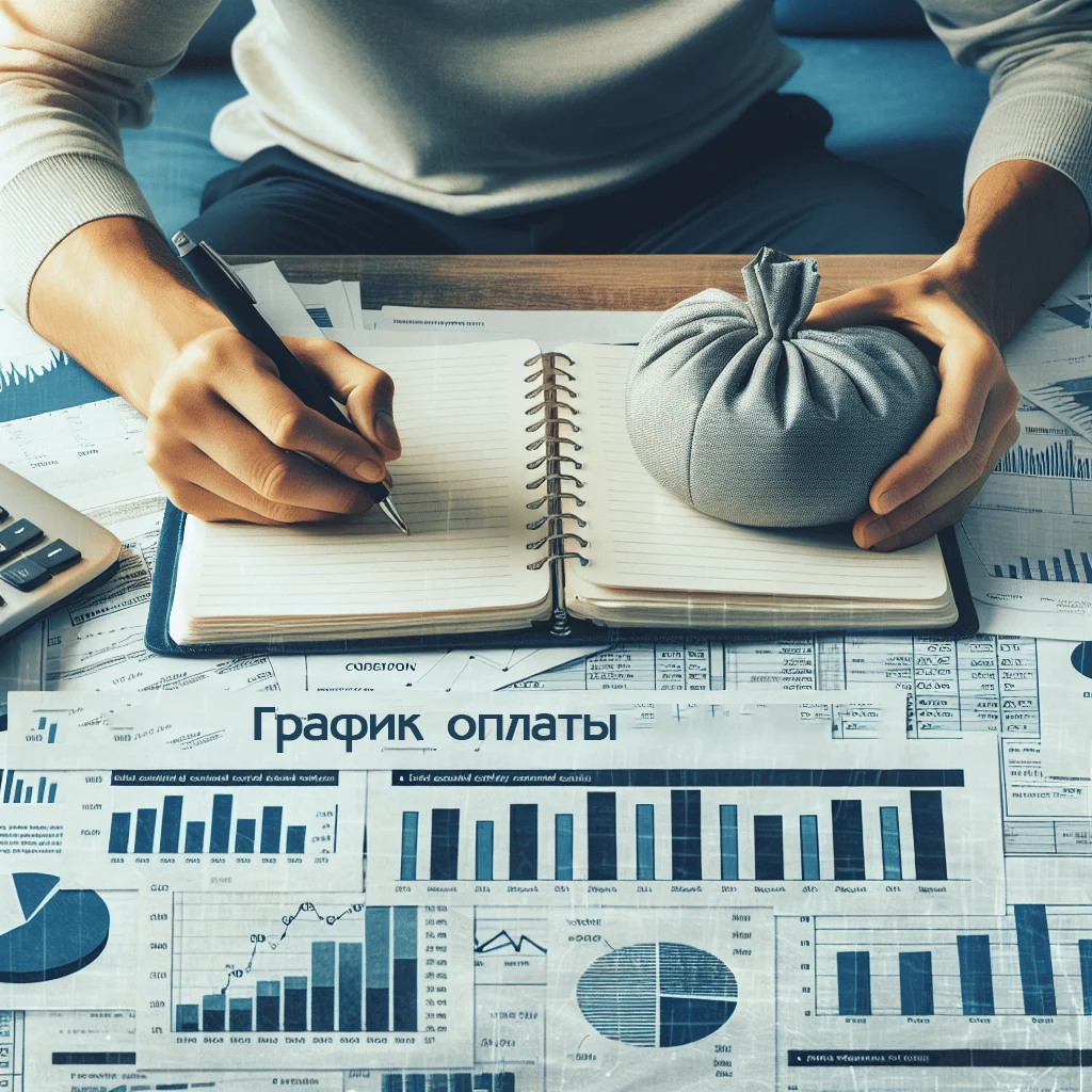 Как арбитражный управляющий помогает создать финансовую подушку безопасности Человек записывает шаги по созданию финансовой подушки безопасности, окружённый документами и графиками.